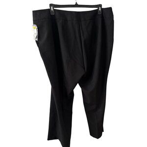 Simply Emma Womens Plus Curvy Black Pants Size 22WS Polyester Blend NWT